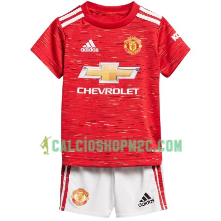Manchester United Bambino Maglia Prima 2020/2021 Manica Corta (+ Pantaloncini)